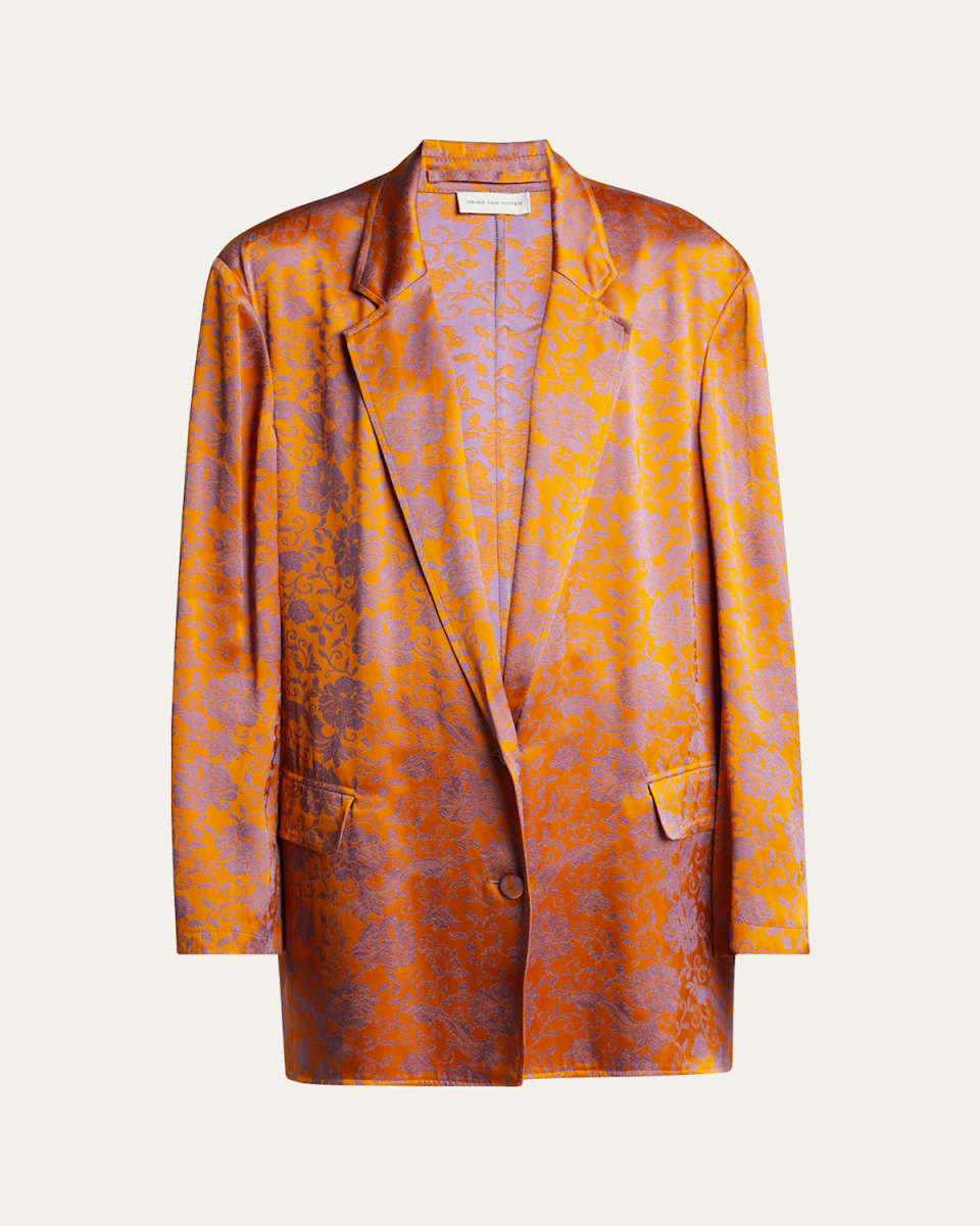 Basti Floral Viscose-Blend Jacket
